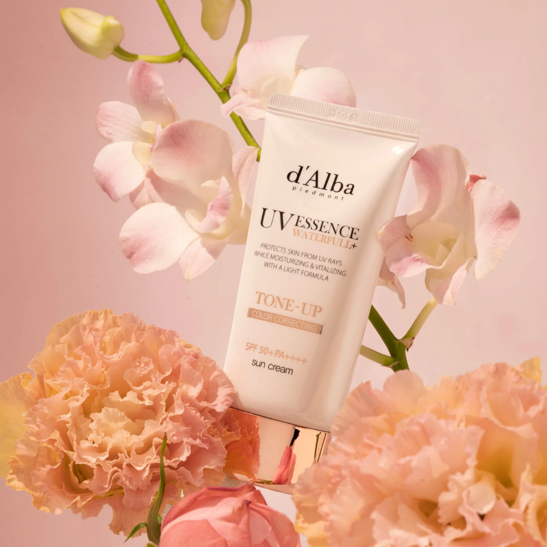 d'Alba UV Essence Waterfull+ Tone-Up Pink Correcting Sun Cream