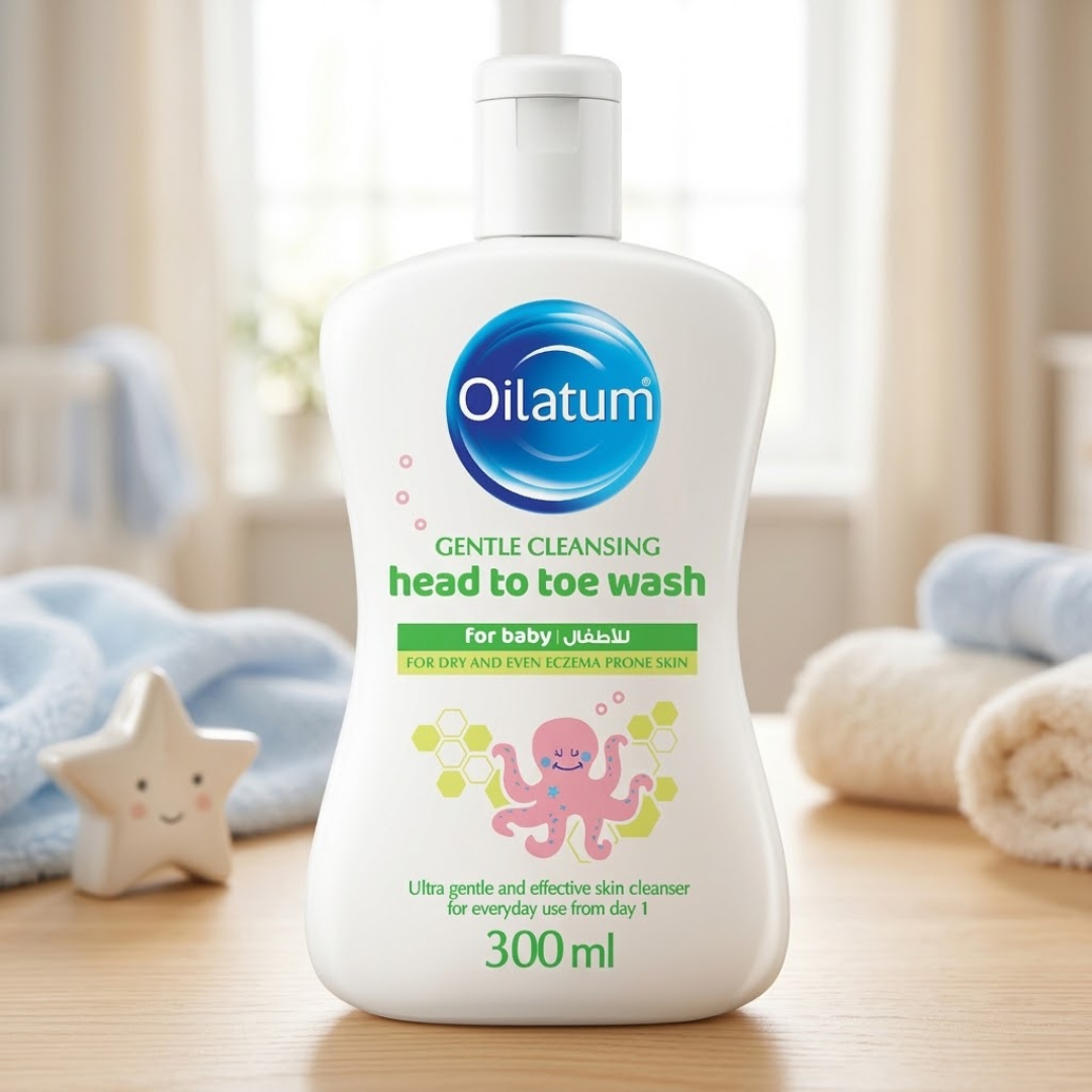 Oilatum Gentle Cleansing Head to Toe Wash for Baby positioned