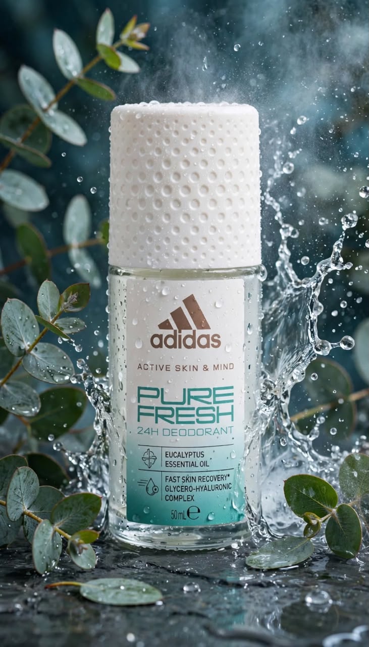 Adidas Pure Fresh 24H Deodorant – Eucalyptus Essential Oil & Fresh Scent