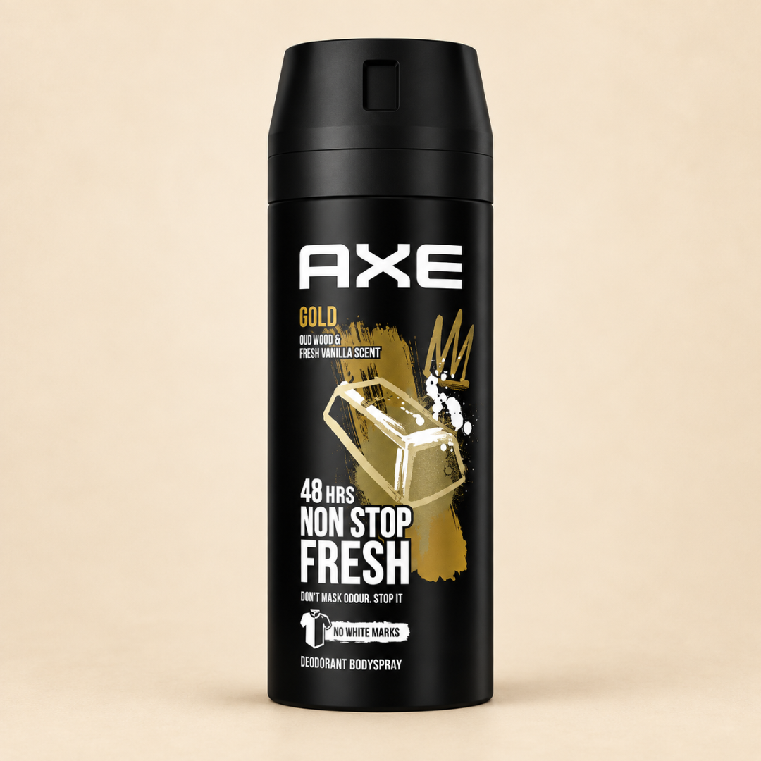 AXE DEODORANT GOLD OUD WOOD FRESH VANILLA SCENT 150 ML